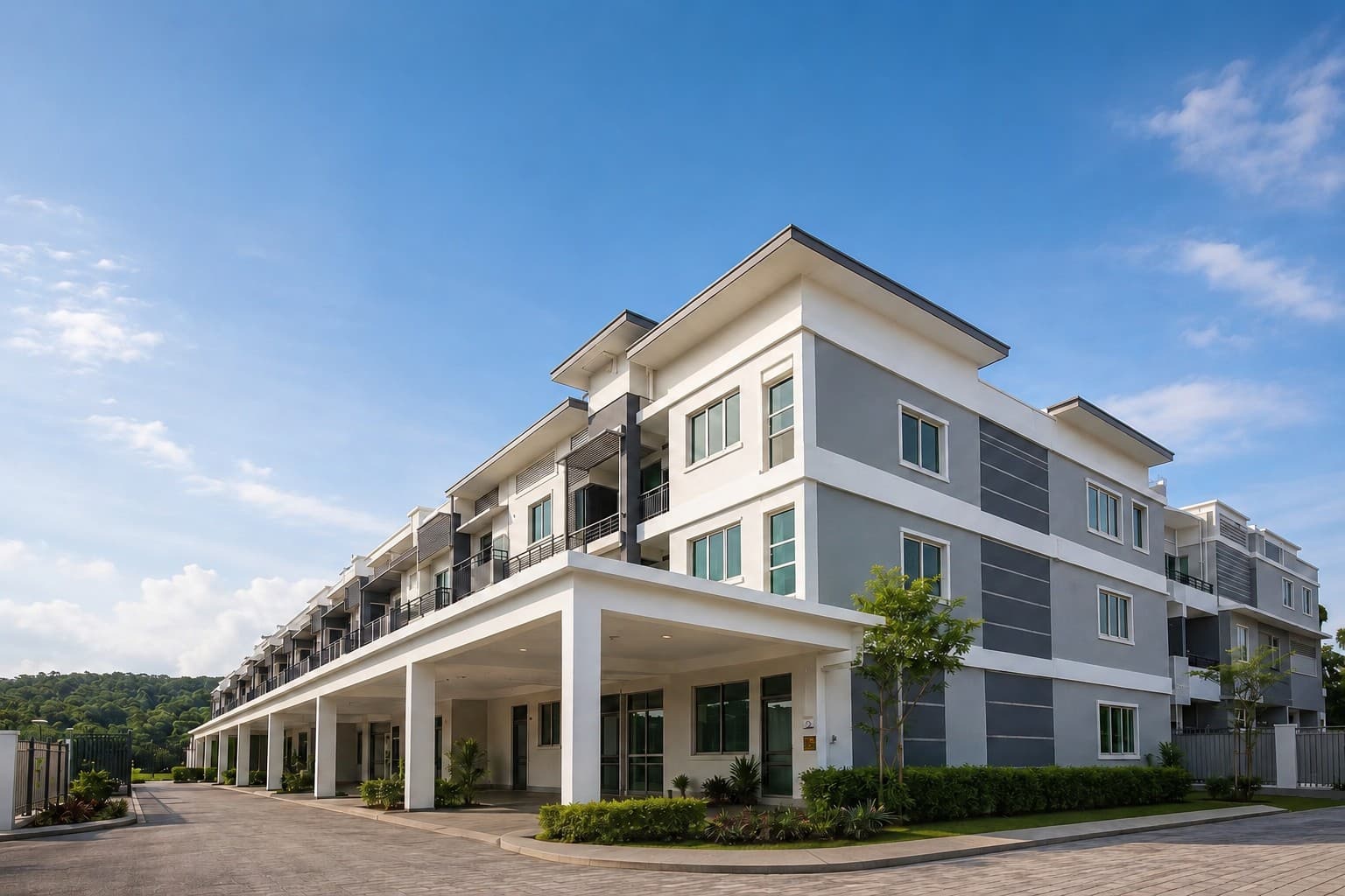 Pandangan Walk-up Apartment Amanria Residence di Jenderam Hilir, Dengkil